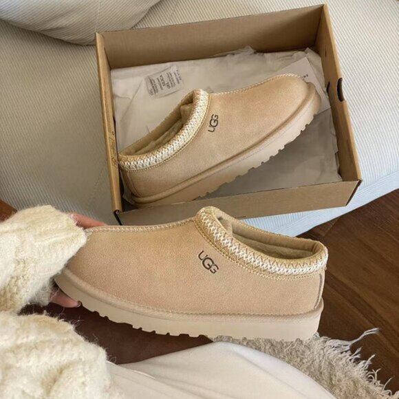 Ugg Tazz Tasman Platform Slippers  Mustard Seed - Picture 1 of 9